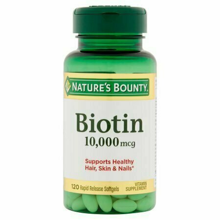 Natures Bounty Ultra Strength Biotin Softgels, 10,000mcg, 120 count 