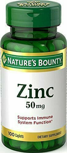 Natures Bounty Zinc 50 mg Caplets 100 each 