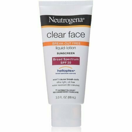 Neutrogena Clear Face Break-Out Free Liquid-Lotion Sunscreen SPF 30 3 oz 