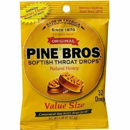 Pine Bros. Softish Throat Drops Value Pack, Natural Honey 32 each 