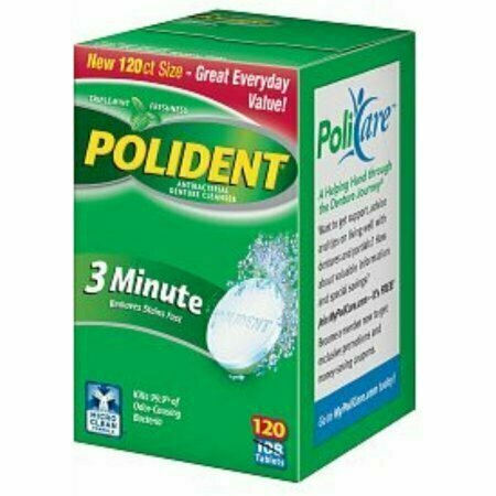 Polident 3 Minute, Antibacterial Denture Cleanser 120 each 