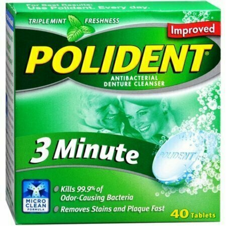 Polident 3 Minute Tablets 40 each 