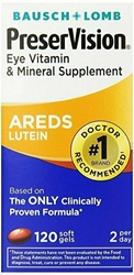 PreserVision AREDS Lutein Eye Vitamin & Mineral Supplement, Beta-Carotene Free, Soft Gels, 120 ct 