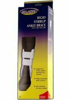 Rigid Stirrup Ankle Brace in White / Blue Size: Small 