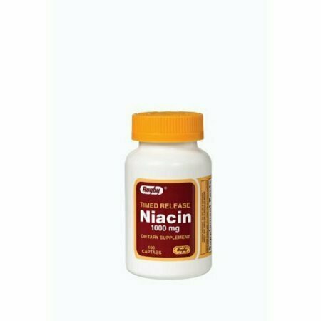 RUGBY NIACIN TR 1000MG CAPTAB NIACIN-1000 MG off white 100 TABLETS 