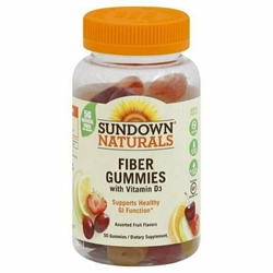 Sundown Naturals Fiber With Vitamin D3, 50 Gummies 