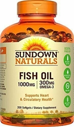 Sundown Naturals Fish Oil 1000 mg, 200 Softgels 