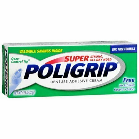 Super Poligrip Denture Adhesive Cream, Original, 0.75 Oz 