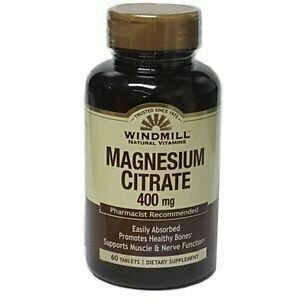 Windmill Natural Vitamins Magnesium Citrate 400mg 60 Tablets 