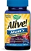 Alive! Men's Gummy Vitamin, Complete Multi-Vitamin Supplement with Orchard Fruits / Garden Veggies blend of powder/juice/extract, 60 Gummies - 33674159002
